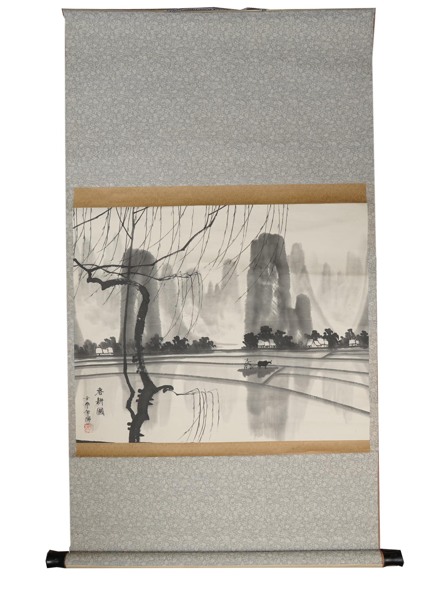 VINTAGE CHINESE LANDSCAPE PAINTING HANGING SCROLL PIC-0